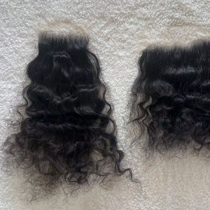 Cabello Humano Virgen de Templo con Cutícula Alineada, Encaje HD Suave y Ligero, Cierres 4x4 5x5 6x6 7x7, Precios al por Mayor Directo de Fábrica de Proveedores Indios - Product Image 1