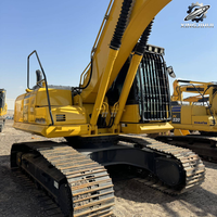 Excavatrice sur chenilles Komatsu PC200, 20 tonnes, hydraulique, d'occasion, japonaise, pour travaux de terrassement lourds