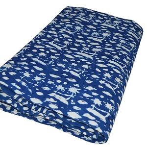 Cubrecama Kantha 100% Algodón, Estampado en Bloques, Teñido a Mano, Hecho a Mano, para Uso Doméstico, Suministro Directo de Fábrica - Product Image 6