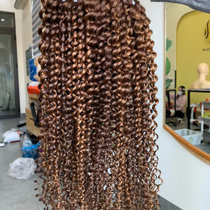 ผมต่อแบบเวียดนามสีธรรมชาติปิดสองนอตและหยิกด้านหน้า - Product Image 1