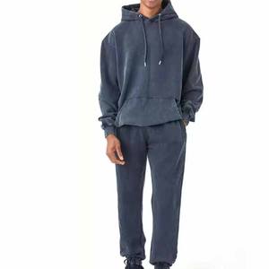 MOVATEXTILES 2025 Collection Hiver Vente en Gros 100% Coton Streetwear Survêtement Flare pour Hommes Manches Complètes Distressed Acid Hoodie - Product Image 1