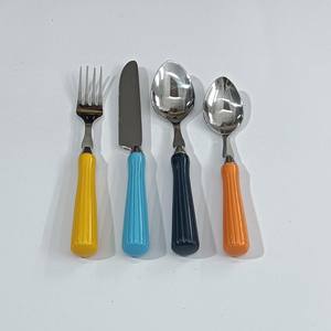 Poignée de designer en acier inoxydable noir et blanc avec résine, acier inoxydable créatif arc-en-ciel noir, cadeau argenté personnalisable - Product Image 6