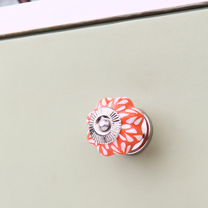 Herrajes de cerámica para armario de cocina, tiradores de puerta de hoja, manija de cajón, gabinetes de granja, CK-1082 de 3,81 cm, color naranja, a granel - Product Image 6