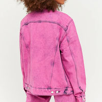 Imprimer broderie LOGO perle femmes Denim veste à manches longues mode veste grande perle Denim veste