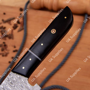 มีดทำครัวเชฟเหล็กดามัสกัสแท้ งานแฮนด์เมดระดับมืออาชีพ ด้ามจับยาว 8 นิ้ว น้ำหนักเบา ใช้ได้ทั้งมือซ้ายและขวา เป็นมิตรต่อสิ่งแวดล้อม ด้ามไม้/อีพ็อกซี่ - Product Image 3