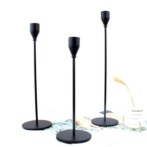 Centre de table de mariage nouveau design Bougies en métal noir pour chandelier en vrac Fabrication de bougies fantaisie Support de bougies - Product Image 1
