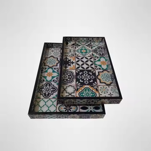 Reliable New Antique Wooden Trays Made in India Large <b>Space</b> Customized Wholesale Wooden Printed Tray With Logo - Product Image 3