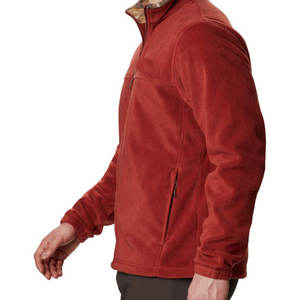 2025 nouveauté veste pour hommes impression personnalisée manches longues fermeture éclair avant O cou col respirant polaire veste pour hommes - Product Image 3