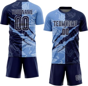 Uniforme de Football Sublimé Personnalisé 2025 ODM OEM Tendance Respirant Séchage Rapide 100% Polyester Jersey & Shorts Ensemble Pro Match Wear - Product Image 3