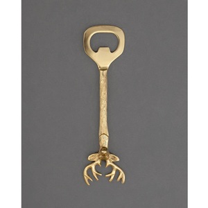Abridor de botellas de cerveza de metal de latón con aspecto elegante con acabado dorado para abridores de botellas de fiesta nocturna de artículos de Bar de hoteles - Product Image 5