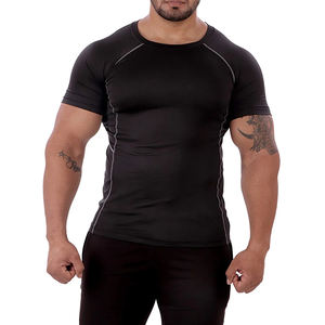 Dernière chemise de sport de gymnastique pour hommes 100% coton respirante à séchage rapide pour tissu tricoté de fitness - Product Image 1