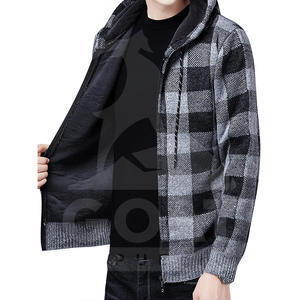 Vestes pour hommes de haute qualité personnalisées par l'usine directe, boutons en corne, devant uni, 100% polaire, 360g, surdimensionnées, hiver, style urbain - Product Image 3