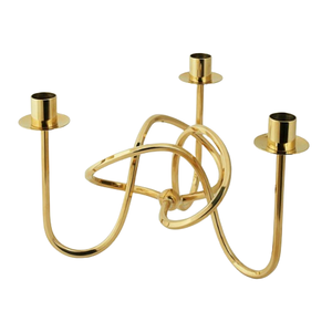 Bougeoir en métal de couleur or personnalisé bougeoir de forme unique pour la maison hôtels restaurants pour l'occasion de Noël - Product Image 1