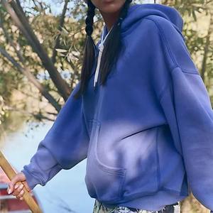 Sudadera con capucha de gran tamaño a la moda para mujer, Sudadera con capucha de peso pesado personalizada con su propio logotipo, ropa deportiva larga y suave - Product Image 2