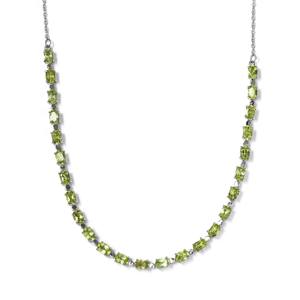 Natural Oval Cut Peridot Tennis Necklace Sterling Silver Women Tennis August Birthstone Necklace Women Gift Necklace Party Wear - Product Image 1