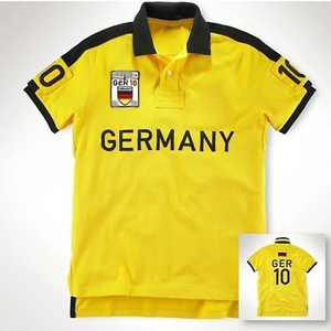 Chemise sans col pour hommes adultes, 100% coton, patchwork de drapeaux brodés, jersey de golf à manches courtes, respirant, décontracté - Product Image 5