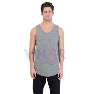 Camiseta sin mangas deportiva con logotipo personalizado para hombre, camiseta transpirable de secado rápido Anti-UV, camiseta de gimnasio de malla de algodón ecológica, diseño sin mangas con cuello redondo - Product Image 1