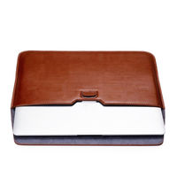 Housse en cuir PU de 13 pouces avec support pour ordinateur portable, sacoche pour ordinateur portable avec support pour ordinateur portable