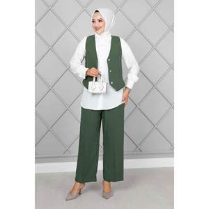 Gilet Hijab Ensemble 3 Pièces Vert - Product Image 3