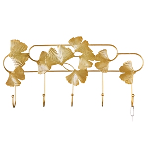 Flexible Five Pin Metal Hooks <b>For</b> Bathroom Cloth <b>Hanger</b> Wall <b>Door</b> Robe <b>For</b> Hanging <b>Clothes</b> Towel Steel Hook With Golder Finished - Product Image 1