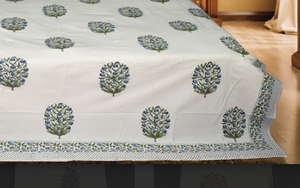 Drap de lit coton bloc à main imprimé Super qualité avec deux oreillers draps de maison et ensembles de literie indiens 100% coton - Product Image 4