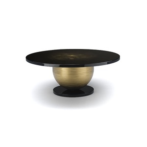 โต๊ะกาแฟกรอบเคลือบแป้งสีดำสำหรับตกแต่งพื้นในโรงแรมสุดหรูพร้อมไม้ตกแต่งบ้าน - Product Image 5