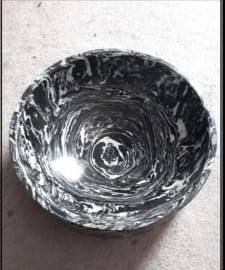 Juego de cuencos para servir de resina amarilla hechos a mano personalizados de alta calidad altamente pulido para el hogar, Hotel, restaurante, cartón empaquetado - Product Image 3