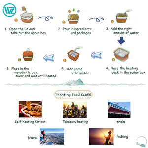 Sản phẩm vật liệu tốt 40g nước phản ứng phản ứng tự sưởi ấm túi để tự sưởi ấm có thể của cà phê thực phẩm nóng Dễ sử dụng - Product Image 4