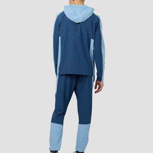 Ensemble de survêtement de sport d'extérieur en nylon à manches longues personnalisable avec fermeture éclair pour hommes, ensemble coupe-vent deux pièces pour hommes - Product Image 2