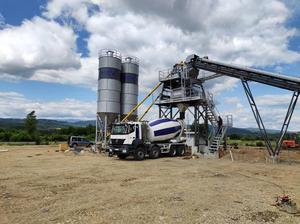 Nueva condición 240 M3/H planta de procesamiento por lotes de hormigón eléctrico incluye motor PLC caja de cambios y rodamiento - Product Image 2