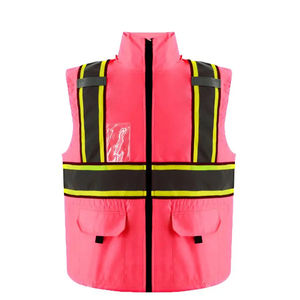 Custom Cheap Multi Colored Custom Logo Industrial <b>Security</b> Construction Work High Visibility Reflective Safety Vest With Pockets - Product Image 1