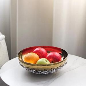 ชามผลไม้โลหะทำด้วยมือมีศูนย์กลางที่ทันสมัยสำหรับตกแต่งโต๊ะในบ้านและห้องครัว - Product Image 6