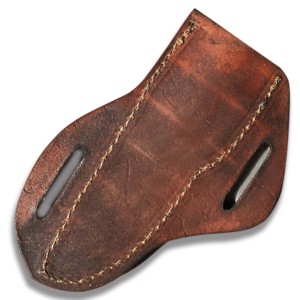 Gaine en cuir faite à la main personnalisée de haute qualité pour couteau de poche pliant meilleure vente couteau en cuir de sécurité couvre Support OEM - Product Image 3