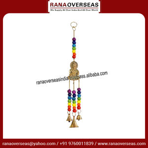 Carillon éolien en laiton de bouddha Offre Spéciale de haute qualité avec sept perles et cloches Chakra pour décor de balcon de chambre d'entrée - Product Image 6