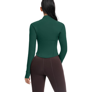 Lightweight Training <b>Jacket</b> Women Full Zip Stretchy Top Soft <b>Yoga</b> Athletic Wear Comfortable Nylon Spandex Mix - Product Image 5