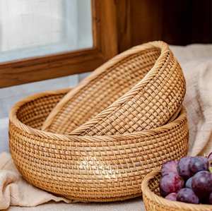 Weaving Rattan Woven Small Fruit Bowl <b>Baskets</b> Cheap Price Hand Made <b>Wicker</b> <b>Basket</b> Bowls Made in Vietnam - Product Image 6