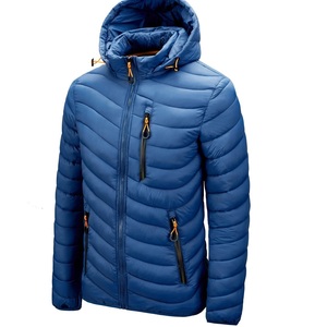 Recién llegado logotipo personalizado al aire libre ligero abrigos cálidos hombres invierno burbuja Puff abajo abrigo algodón Puffer chaquetas - Product Image 6