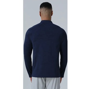 Hauts de sport à haute performance pour la course à pied, vêtements d'entraînement fitness à faible MOQ, veste de survêtement de gym à fermeture éclair 1/4, réduction sur les achats en gros - Product Image 3