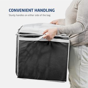 Set di 2 Grandi Borse Organizer in PVC e Tessuto per Conservazione Vestiti e Biancheria da Camera da Letto - Product Image 2