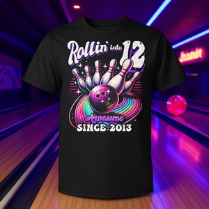 kids bowling theme long sleeve <b>t</b> <b>shirt</b> <b>fun</b> activity party design promotional top - Product Image 2