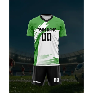 Ensemble d'uniformes de football en gros, personnalisable avec nom et numéro, nouveaux maillots pour adultes pour étudiants, adaptés aux compétitions par équipes - Product Image 5