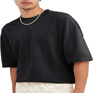 2024 Streetwear para hombre Boxy Fit Camiseta de manga larga para hombre Camiseta corta para hombre Camiseta 100% algodón - Product Image 1