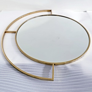 Cadre de miroir de qualité supérieure en acier inoxydable & fer or & noir & argent dans la forme et les tailles personnalisées pour la décoration intérieure. - Product Image 4