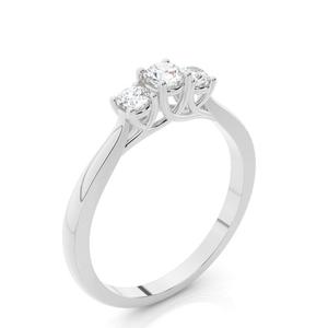 แหวนแต่งงานคลาสสิก14K สีขาวทองหรูหราตัดง่ามการตั้งค่าห้องปฏิบัติการปลูกเพชรดีแหวนสำหรับผู้หญิง - Product Image 2