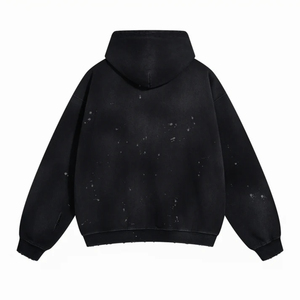 Hoodie unisexe 2025 en coton 100% délavé à l'acide, design délavé, poche brodée, 450 GSM, coupe ample, épaules tombantes, coupe classique, hiver - Product Image 6