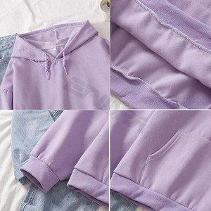 เสื้อสเวตเตอร์ผ้าฝ้ายมีฮู้ดสำหรับผู้หญิง, เสื้อสเวตเชิ้ตลำลองโอเวอร์ไซส์ลายกราฟิกเกาหลีผ้านุ่มสบายดีไซน์น่ารักใส่ได้หลายโอกาสอินเทรนด์ - Product Image 6