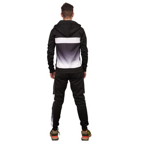 Ensemble de joggings Slim Fit pour hommes de haute qualité Full Zip Multi-Print Hoodie Bottoms Respirant Élégant Survêtements pour l'hiver - Product Image 5