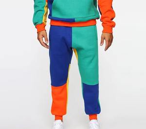 Sudadera personalizada con contraste para hombre, sudadera y pantalones deportivos con bloque de color, chándal para correr para hombre - Product Image 3