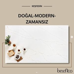 Encimera de cocina de cuarzo pulido Pantheon Carrara de 2 cm y 3 cm para uso comercial en construcción a granel - Product Image 4