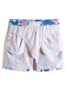Wholesale Double-Layer Canvas Waterproof Quick Dry High Elastic Waist Sports Shorts Men Customized Logo Printing Heat-<b>Transfer</b> - Product Image 2